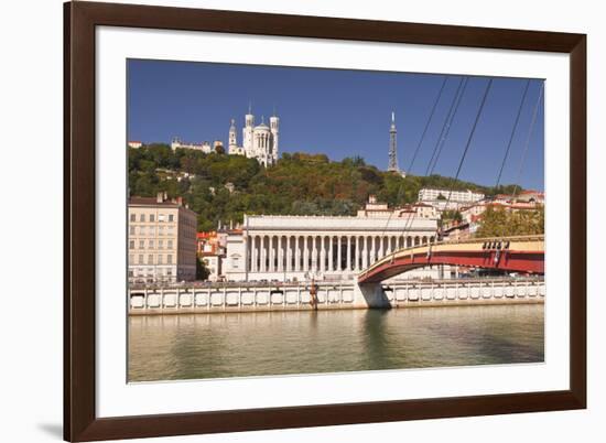 Passerelle Du Palais De Justice over the River Saone-Julian Elliott-Framed Photographic Print