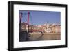 Passerelle Saint-Georges Bridge, Old Lyon and the River Saone, Lyon, Rhone-Alpes, France, Europe-Julian Elliott-Framed Photographic Print