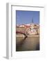 Passerelle Saint-Georges Bridge, Old Lyon and the River Saone, Lyon, Rhone-Alpes, France, Europe-Julian Elliott-Framed Photographic Print