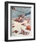 Passers by Tripping over a Dog Lead-L.r. Brightwell-Framed Art Print