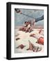 Passers by Tripping over a Dog Lead-L.r. Brightwell-Framed Art Print