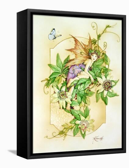 Passiflora-Linda Ravenscroft-Framed Stretched Canvas