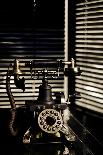 Vintage Telephone - Film Noir Scene With Retro Phone And Blinds-passigatti-Art Print