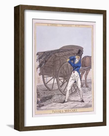 Passing a Mud Cart, 1821-Richard Dighton-Framed Giclee Print