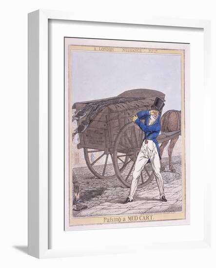 Passing a Mud Cart, 1821-Richard Dighton-Framed Giclee Print