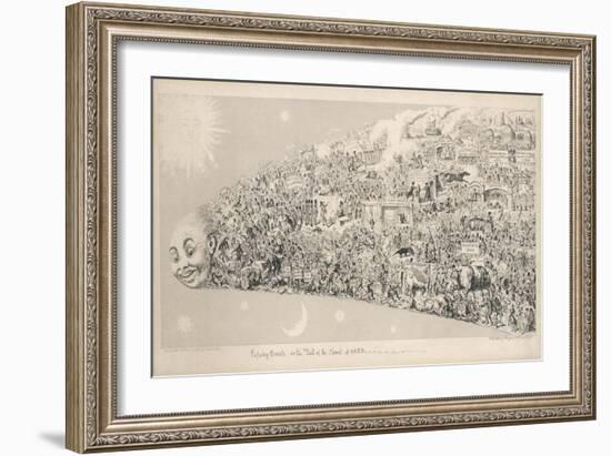 Passing Events or the Tail of the Comet of 1853-George Cruikshank-Framed Art Print