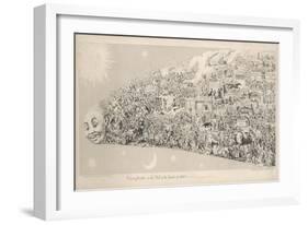 Passing Events or the Tail of the Comet of 1853-George Cruikshank-Framed Art Print