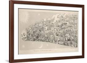 Passing Events or the Tail of the Comet of 1853-George Cruikshank-Framed Premium Giclee Print