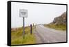 Passing Place Sign at the Side of the Road-Micha Klootwijk-Framed Stretched Canvas