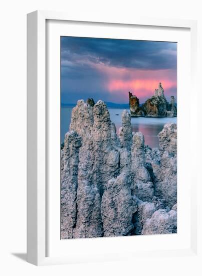 Passing Ships, Sunrise Storm Mono Lake, Eastern Sierras, California-Vincent James-Framed Photographic Print