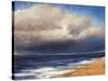 Passing Storm by the Beach-Tim O'toole-Stretched Canvas