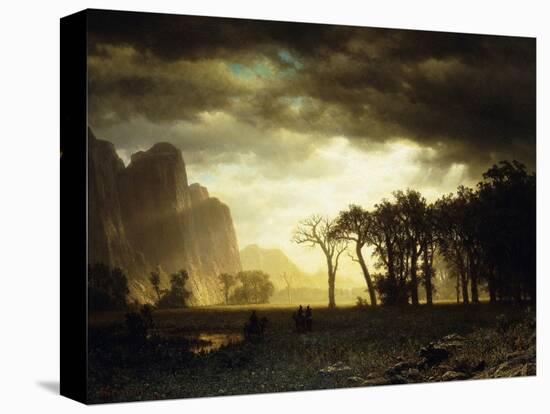 Passing Storm in Yosemite, 1865-Albert Bierstadt-Stretched Canvas