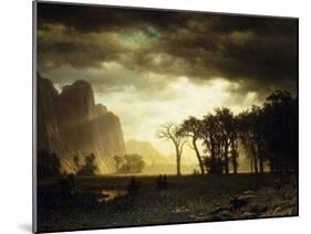 Passing Storm in Yosemite, 1865-Albert Bierstadt-Mounted Giclee Print