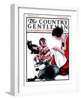 "Passing the Blame," Country Gentleman Cover, February 24, 1923-Katherine R. Wireman-Framed Giclee Print