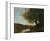Passing the Ford in the Evening, 1868-Jean-Baptiste-Camille Corot-Framed Giclee Print