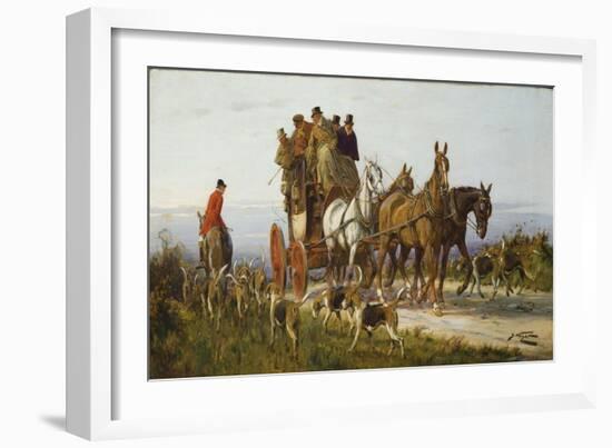 Passing the Hunt-George Wright-Framed Giclee Print