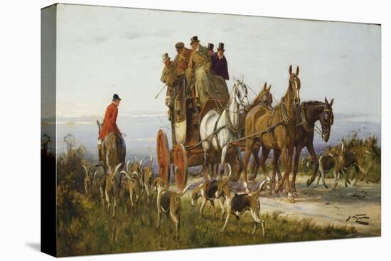 Passing the Hunt-George Wright-Stretched Canvas