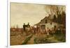 Passing the Outpost, 1881 (Oil on Canvas)-Alfred Wordsworth Thompson-Framed Giclee Print