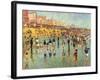 Passing Time on Brighton Beach-Robert Tyndall-Framed Giclee Print