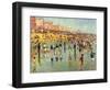 Passing Time on Brighton Beach-Robert Tyndall-Framed Giclee Print