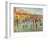 Passing Time on Brighton Beach-Robert Tyndall-Framed Giclee Print