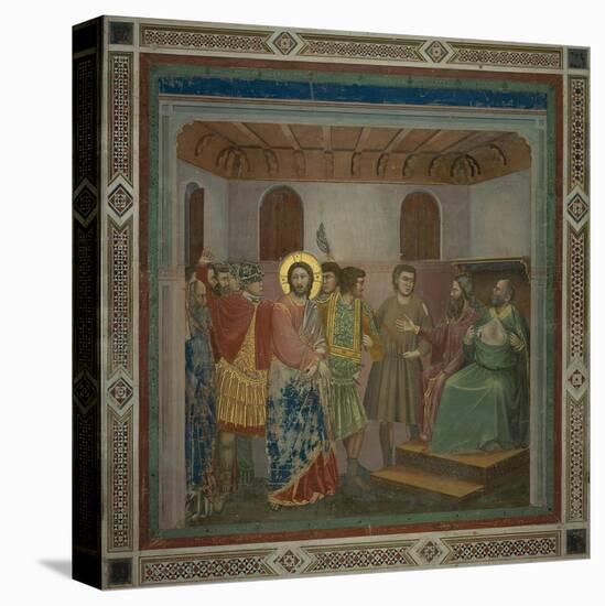 Passion, Christ before Caiphas-Giotto di Bondone-Stretched Canvas