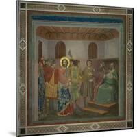Passion, Christ before Caiphas-Giotto di Bondone-Mounted Art Print
