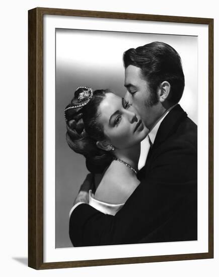 Passion Fatale THE GREAT SINNER by RobertSiodmack with Ava Gardner and Gregory Peck, 1949 (b/w phot-null-Framed Photo