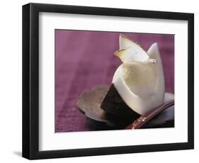 Passion Fruit and Coconut Cream in a Wedge of Coconut-Eising Studio - Food Photo and Video-Framed Photographic Print