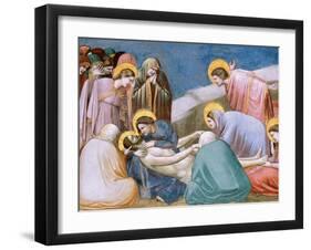 Passion, Mourning over Dead Christ-Giotto di Bondone-Framed Art Print