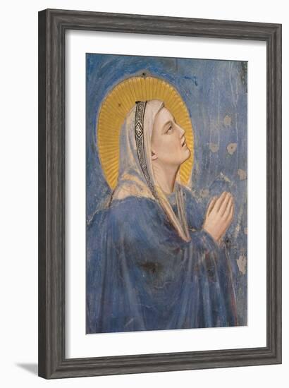 Passion, The Ascension, Detail of Virgin Mary-Giotto di Bondone-Framed Art Print