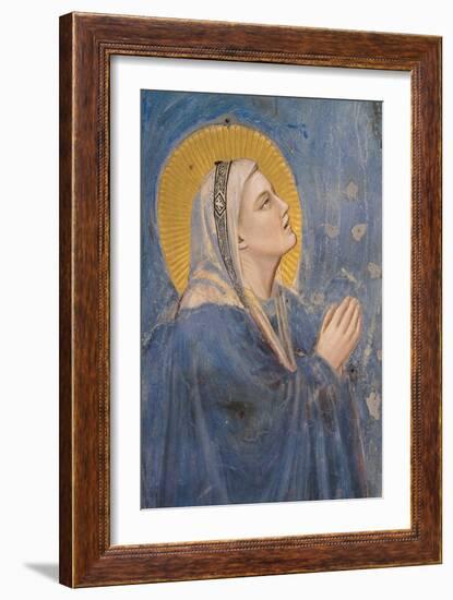 Passion, The Ascension, Detail of Virgin Mary-Giotto di Bondone-Framed Art Print