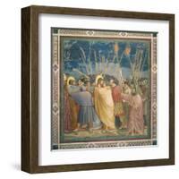 Passion, The Kiss of Judas-Giotto di Bondone-Framed Art Print