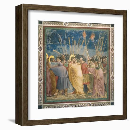 Passion, The Kiss of Judas-Giotto di Bondone-Framed Art Print