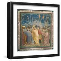 Passion, The Kiss of Judas-Giotto di Bondone-Framed Art Print