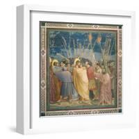 Passion, The Kiss of Judas-Giotto di Bondone-Framed Art Print