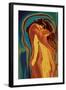 Passionate Kiss 2-Rabi Khan-Framed Art Print