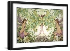 Passionflower -The Green Mask-Linda Ravenscroft-Framed Giclee Print