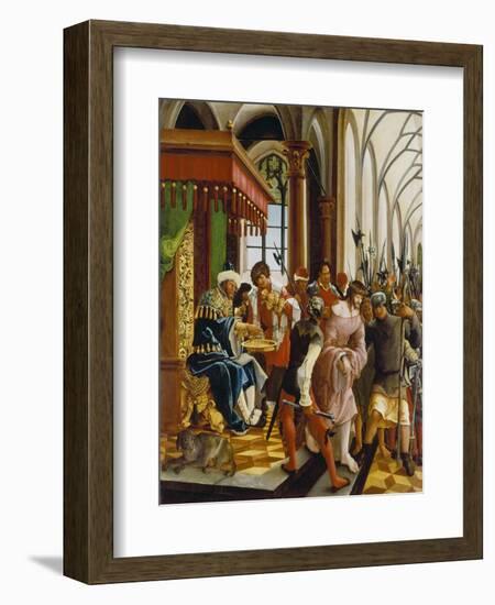 Passions/Sebastians-Altar in St. Florian Christ in Front of Pilatus-Albrecht Altdorfer-Framed Giclee Print