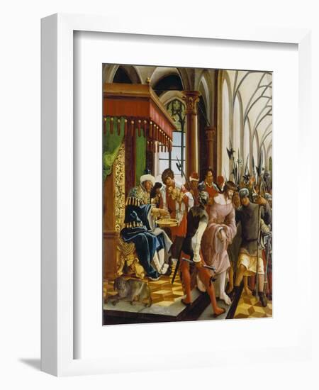 Passions/Sebastians-Altar in St. Florian Christ in Front of Pilatus-Albrecht Altdorfer-Framed Giclee Print