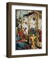 Passions/Sebastians-Altar in St.Florian the Crucifixion of Christ-Albrecht Altdorfer-Framed Giclee Print