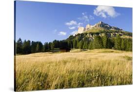 Passo Di Costalunga and Catinaccio Mountains-Guido Cozzi-Stretched Canvas