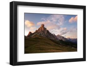 Passo Giau at sunset, Belluno, Dolomites, Italy-Karen Deakin-Framed Photographic Print