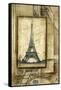 Passport to Eiffel-Ethan Harper-Framed Stretched Canvas