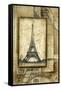 Passport to Eiffel-Ethan Harper-Framed Stretched Canvas