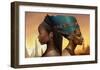 Past and Future Queens-Salaam Muhammad-Framed Art Print