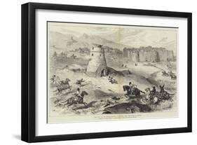 Past Days on the Persian Border, a Turkoman Raid, the Tower of Refuge-William 'Crimea' Simpson-Framed Giclee Print