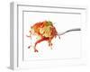 Pasta and Squirted Tomato Sauce on a Fork-Kröger & Gross-Framed Premium Photographic Print