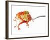 Pasta and Squirted Tomato Sauce on a Fork-Kröger & Gross-Framed Photographic Print