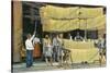 Pasta Drying, Italy-null-Stretched Canvas